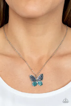 Paparazzi Flutter Forte - Blue Butterfly Necklace