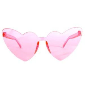 Party Glasses - Perspex Heart Shape
