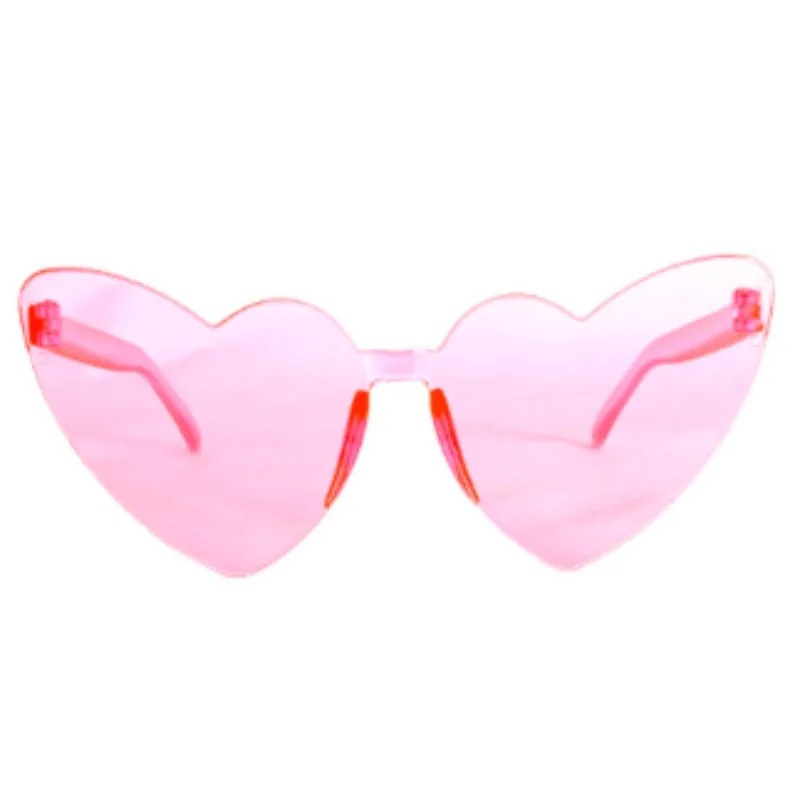 Party Glasses - Perspex Heart Shape
