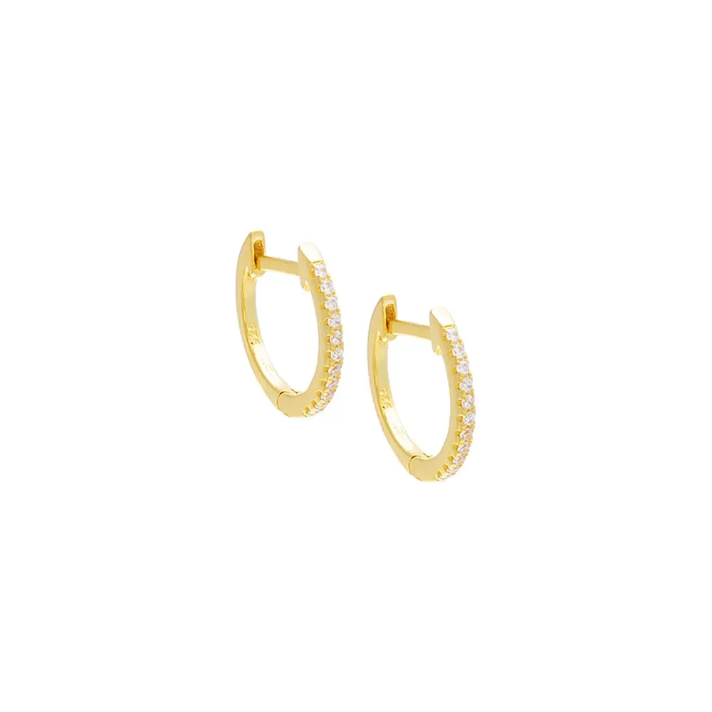 Pavé Dainty Huggie Earring