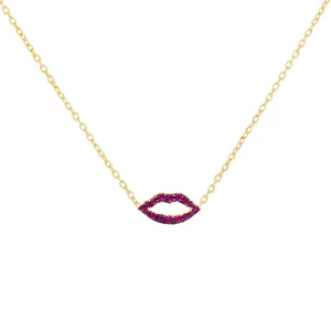 Pavé Lip Necklace