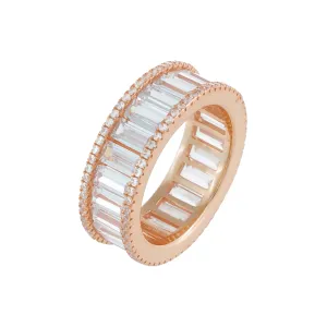 Pavé X Baguette Eternity Band