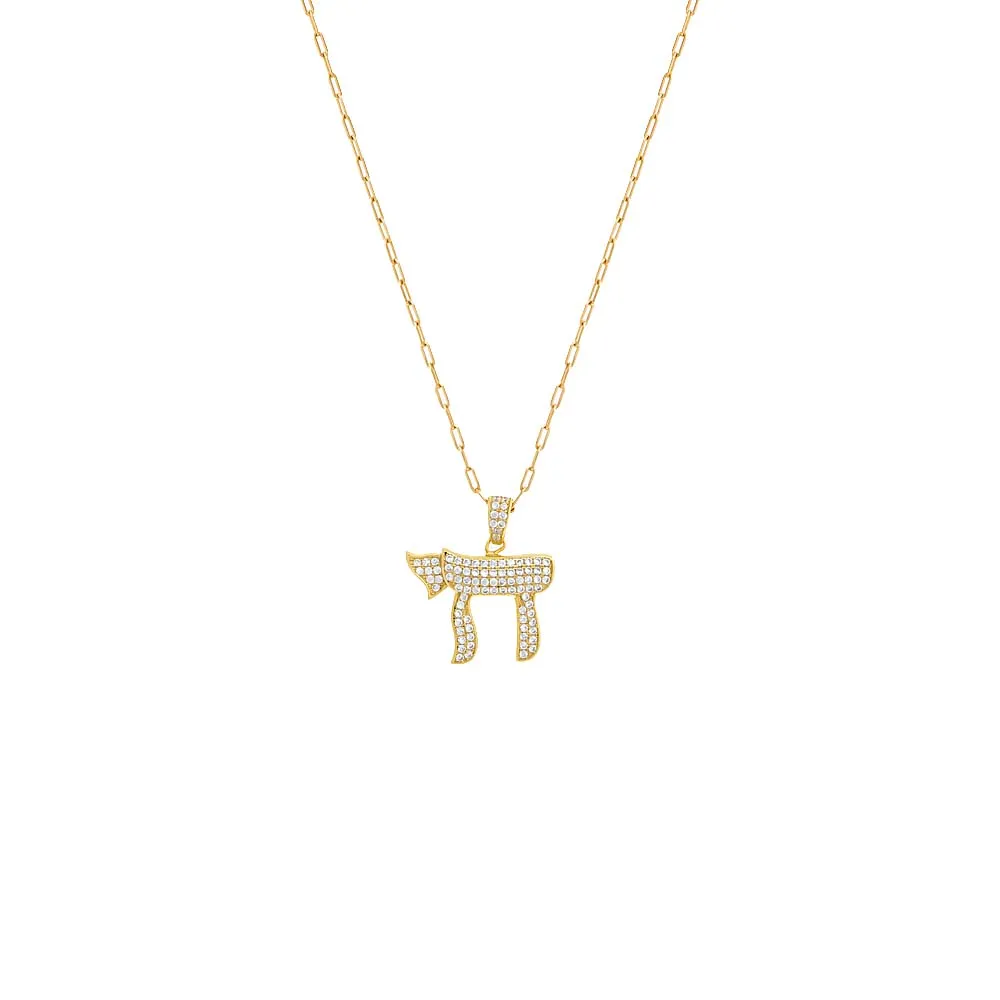 Pave Chai Necklace