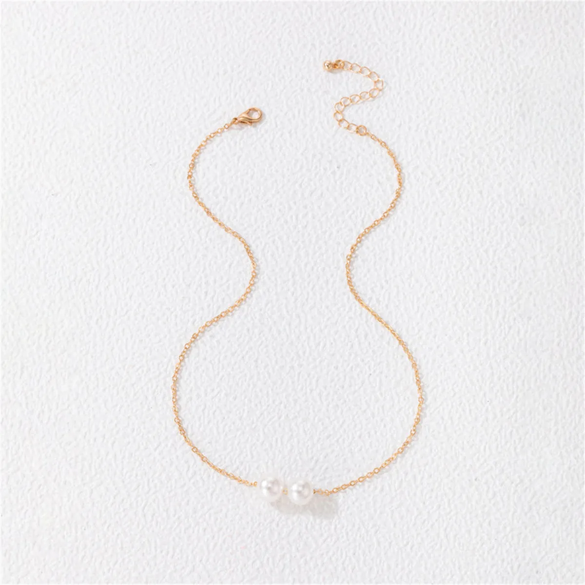 Pearl & 18K Gold-Plated Double Pendant Necklace