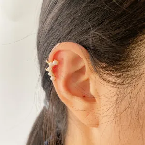 Pearl & 18K Gold-Plated Ear Cuff