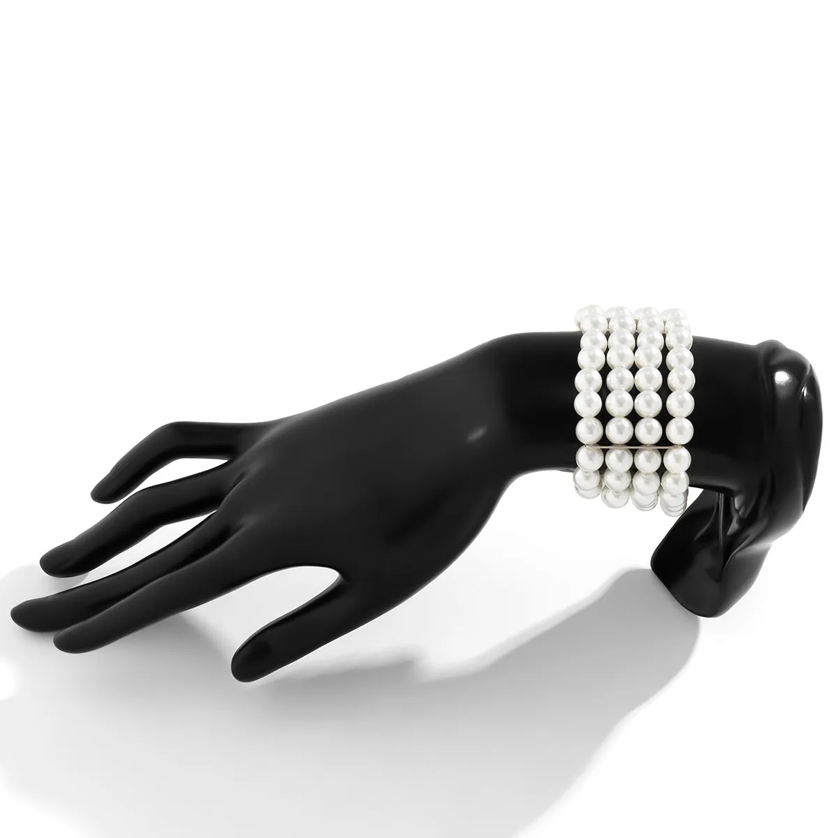 Pearl & Silver-Plated Layered Bracelet