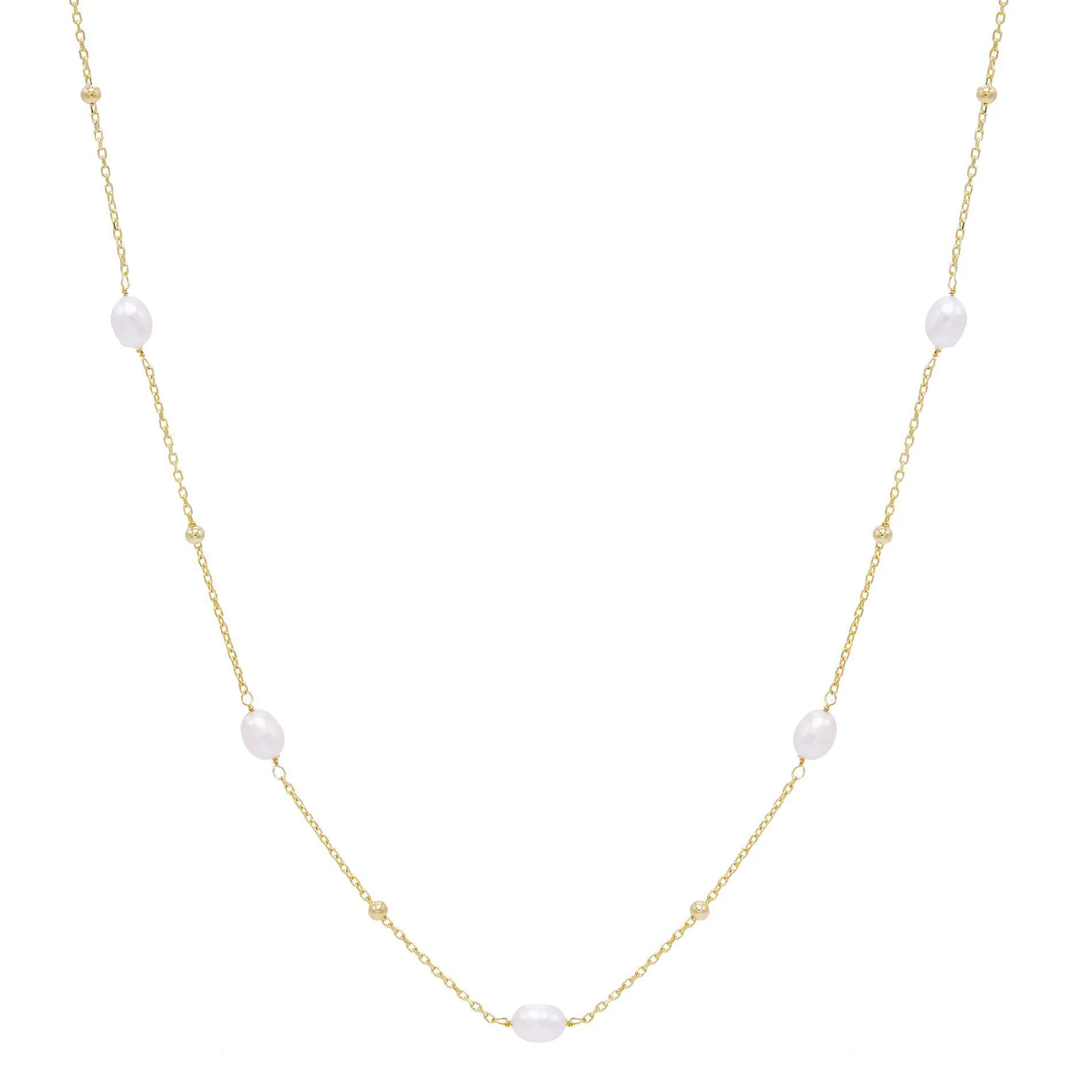 Pearl Ball Chain Necklace