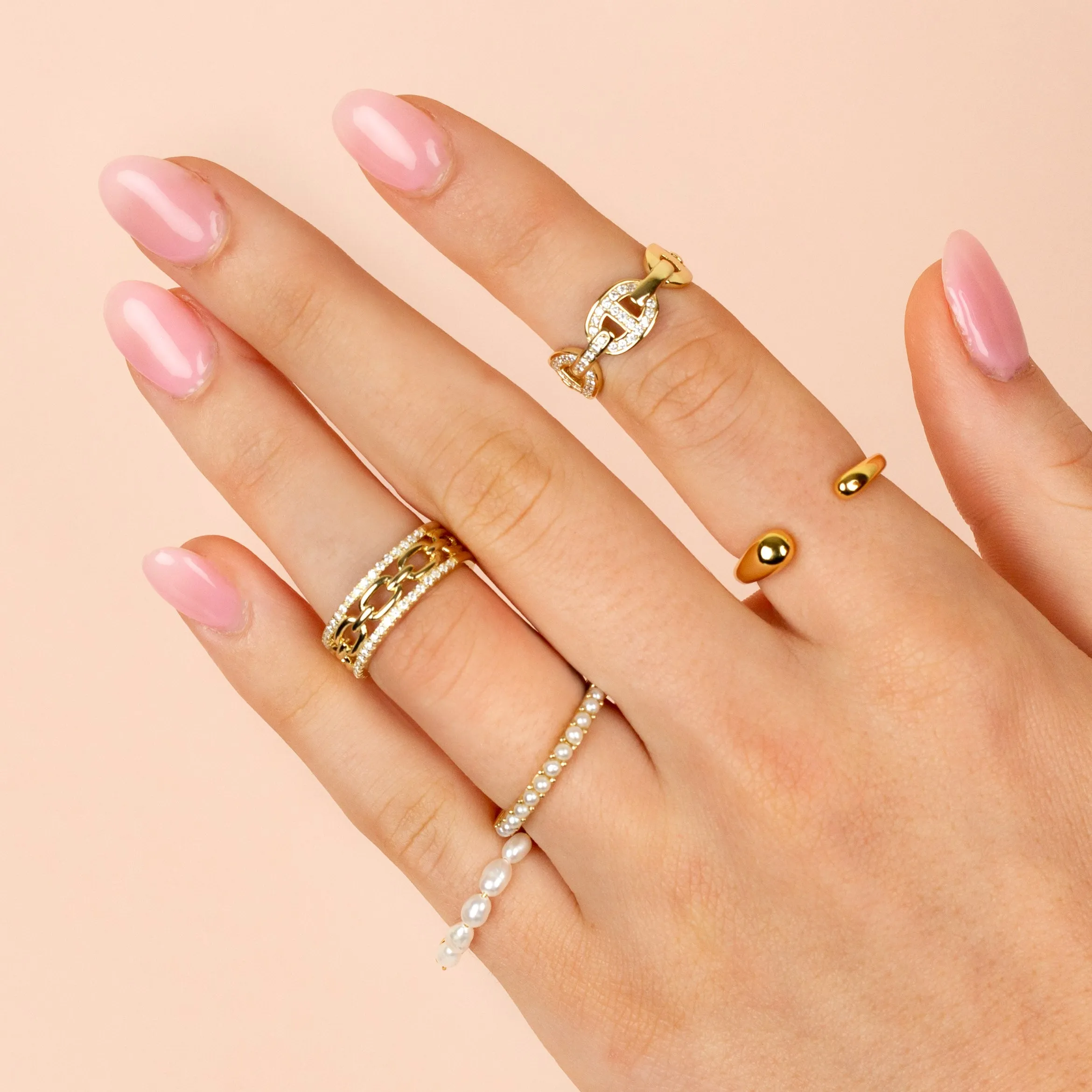Pearl Chain Ring