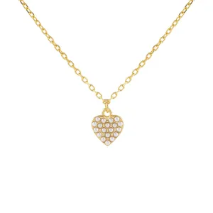 Pearl Dainty Heart Necklace