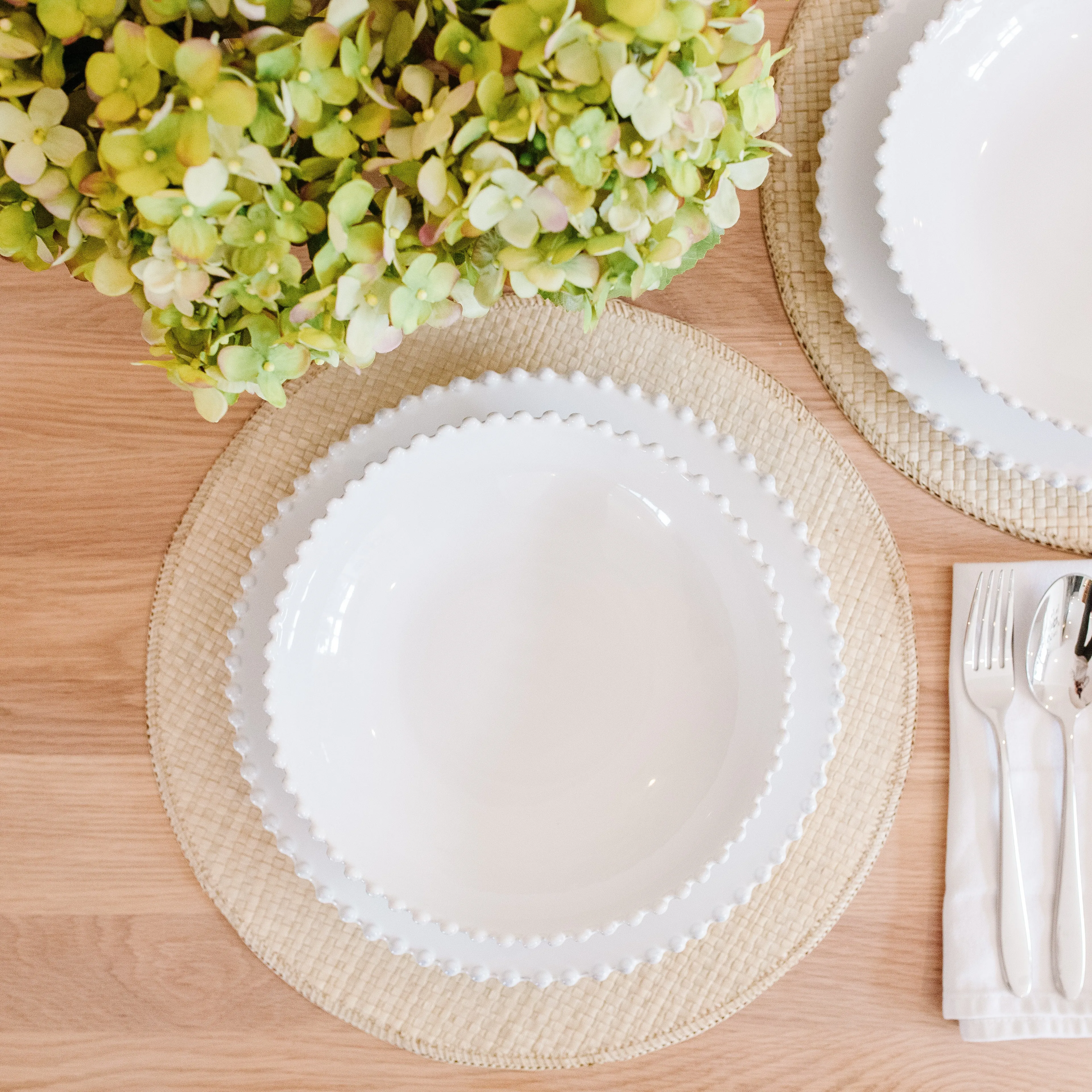 Pearl White Pasta Bowl/Plate | Box of Six