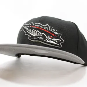 Pensacola Blue Wahoos New Era 59Fifty Fitted Hat (Black Gray Red)