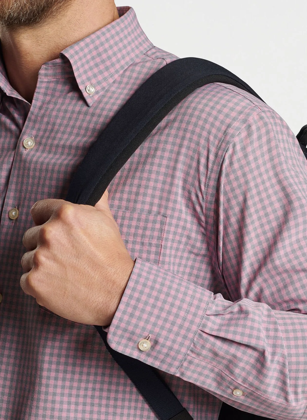 Peter Millar Murray Poplin Sport Shirt - Rosewood