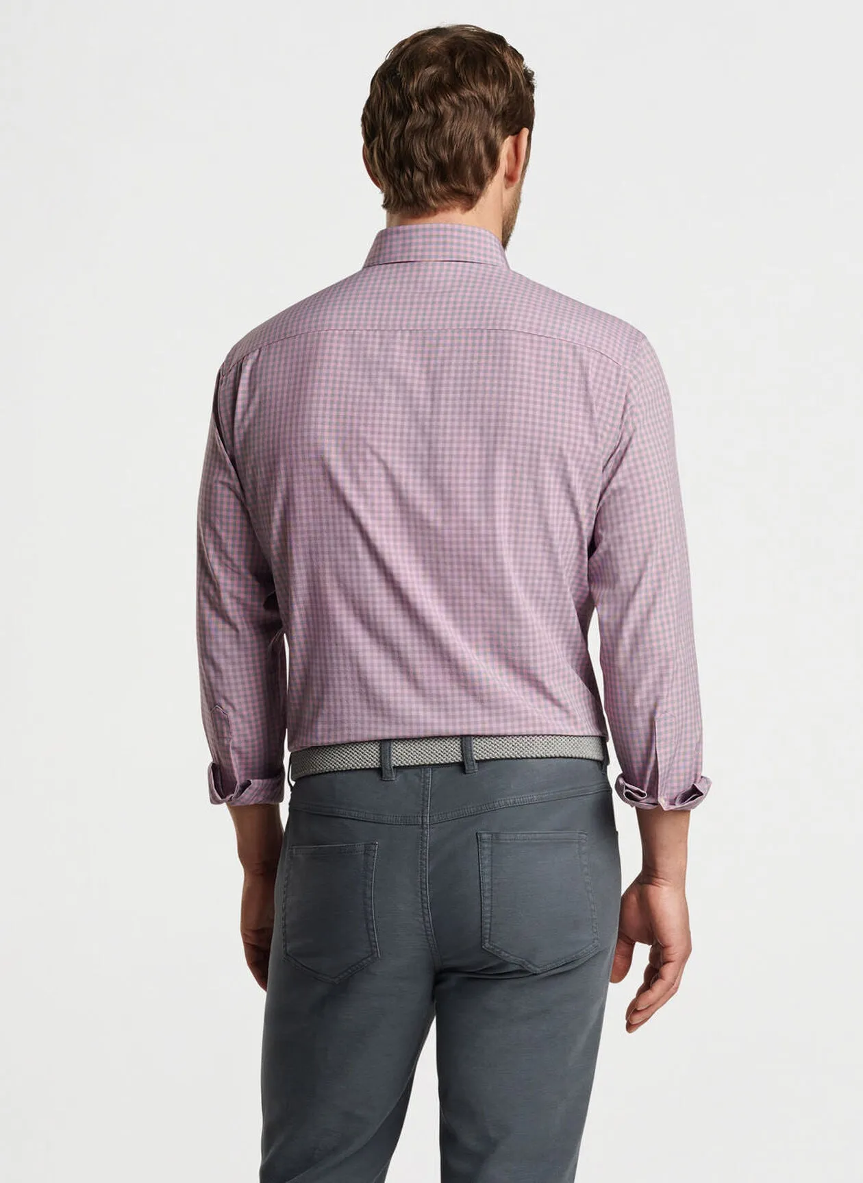 Peter Millar Murray Poplin Sport Shirt - Rosewood