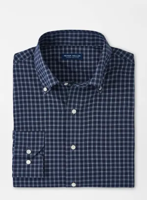 Peter Millar Orton Poplin Sport Shirt - Navy