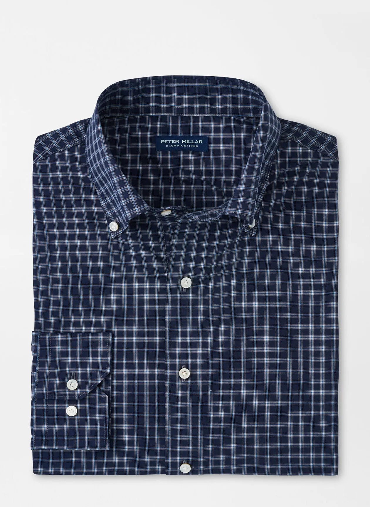 Peter Millar Orton Poplin Sport Shirt - Navy