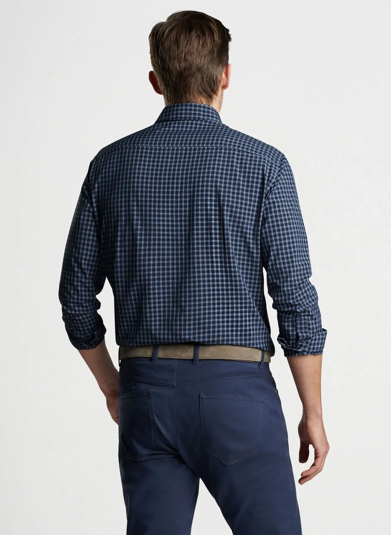 Peter Millar Orton Poplin Sport Shirt - Navy
