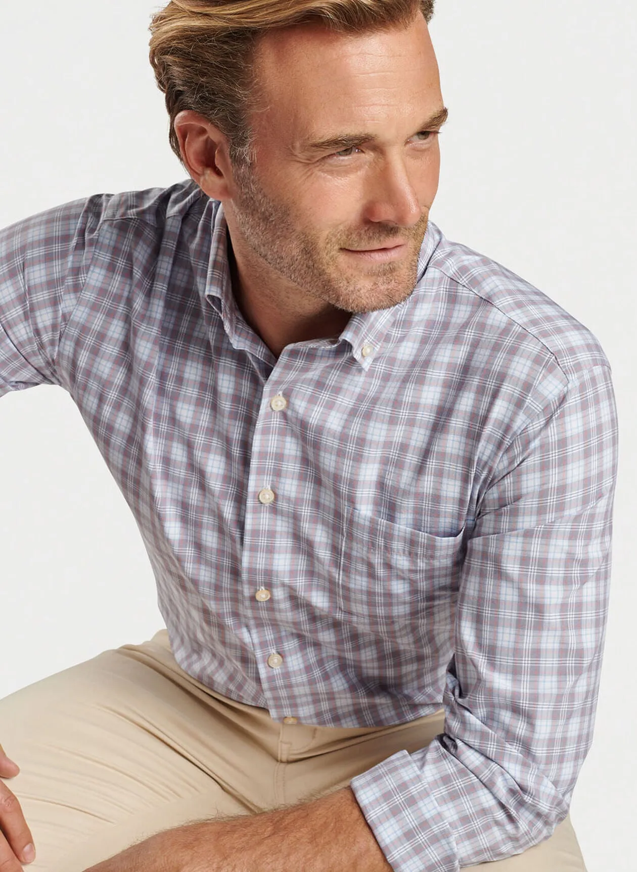 Peter Millar Watson Poplin Sport Shirt - Galaxy