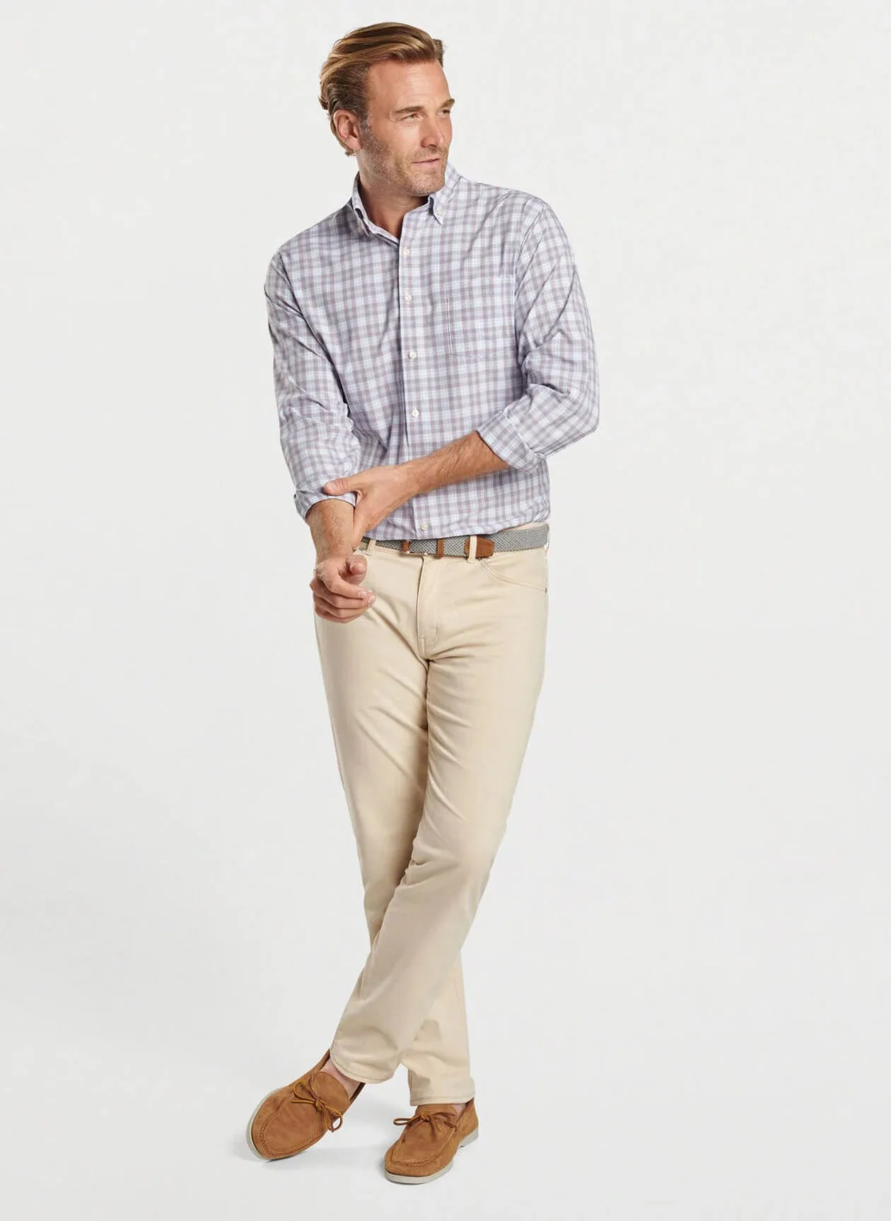 Peter Millar Watson Poplin Sport Shirt - Galaxy