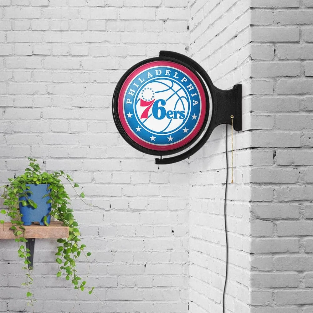 Philadelphia 76ers: Original Round Rotating Lighted Wall Sign