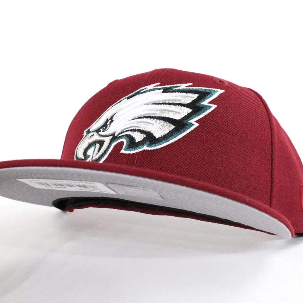 Philadelphia Eagles New Era 59Fifty Fitted Hat (Cardinal Gray Under Brim)