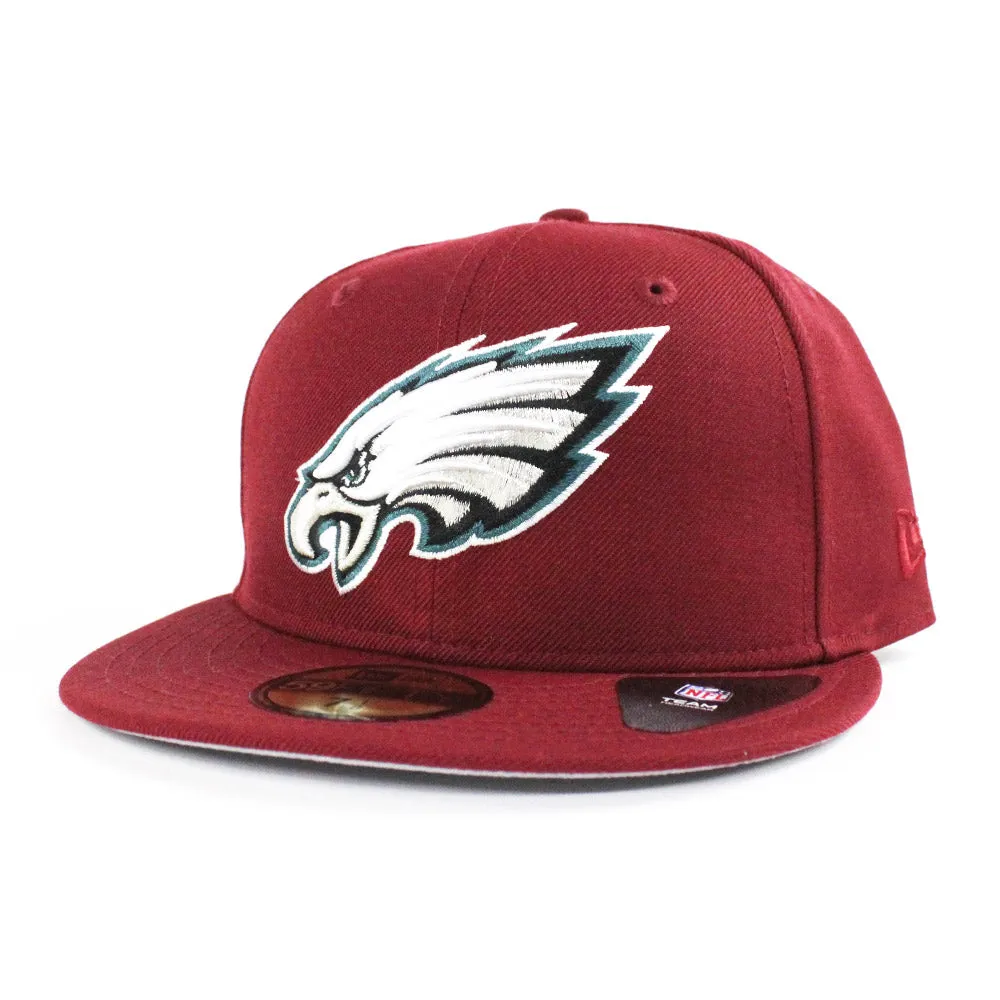 Philadelphia Eagles New Era 59Fifty Fitted Hat (Cardinal Gray Under Brim)