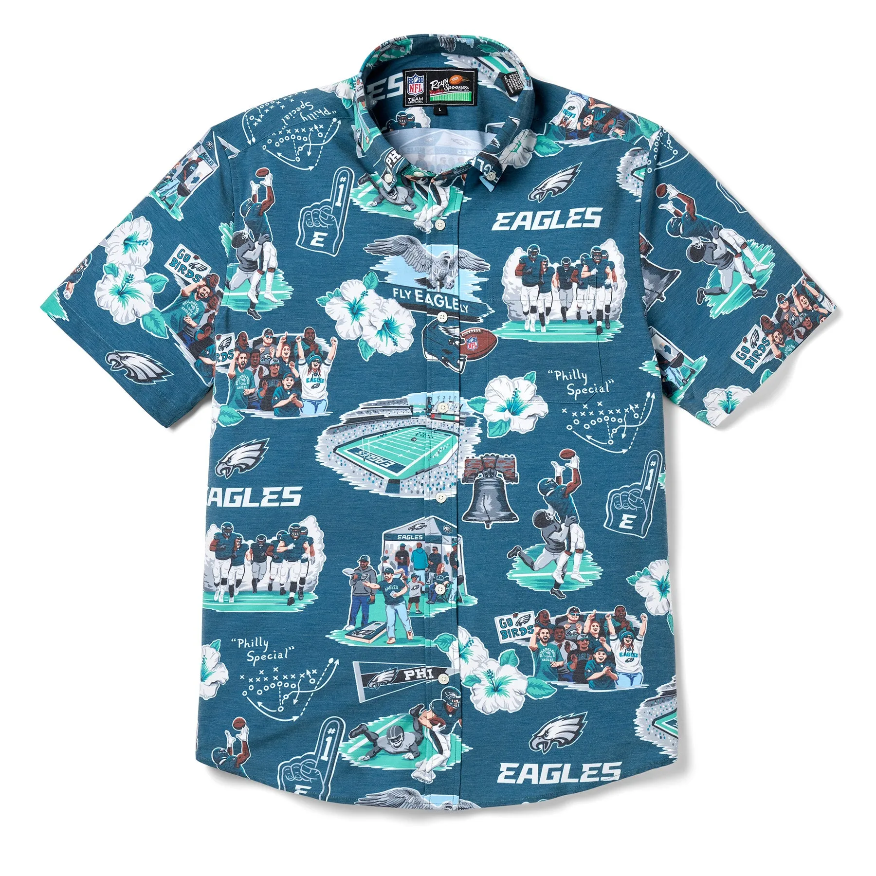 PHILADELPHIA EAGLES SCENIC PERFORMANCE BUTTON FRONT