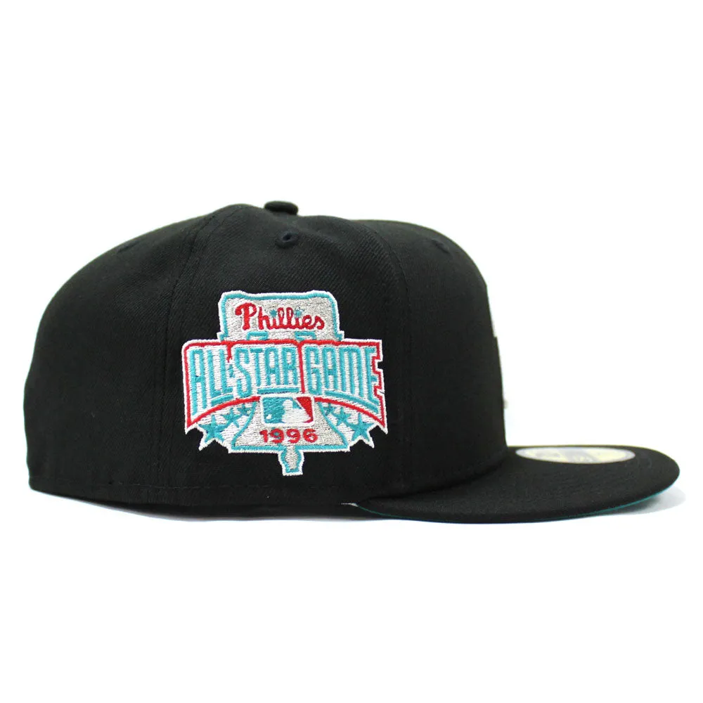 Philadelphia Phillies 1996 All-Star Game 59Fifty New Era Fitted Cap (Black Teal Under Brim)