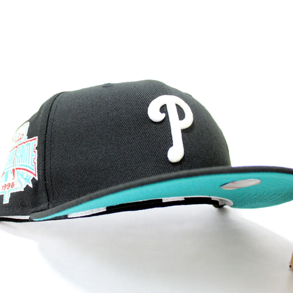 Philadelphia Phillies 1996 All-Star Game 59Fifty New Era Fitted Cap (Black Teal Under Brim)