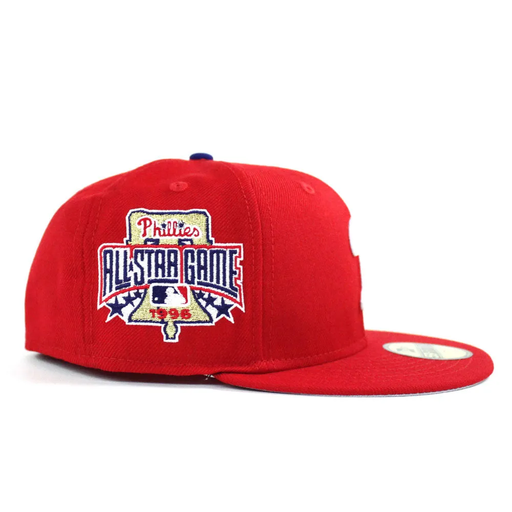 Philadelphia Phillies 1996 All Star Game 59Fifty New Era Fitted Hat (Red Gray Under Brim)