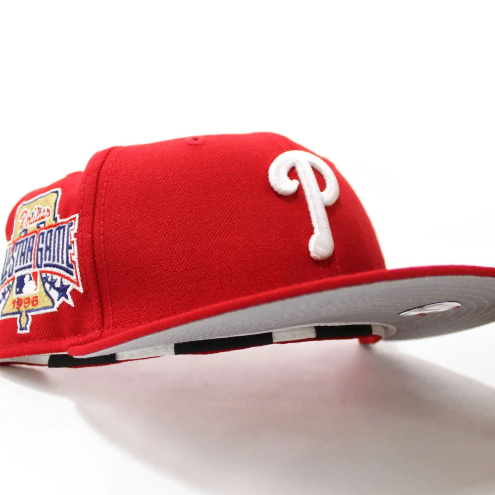 Philadelphia Phillies 1996 All Star Game 59Fifty New Era Fitted Hat (Red Gray Under Brim)