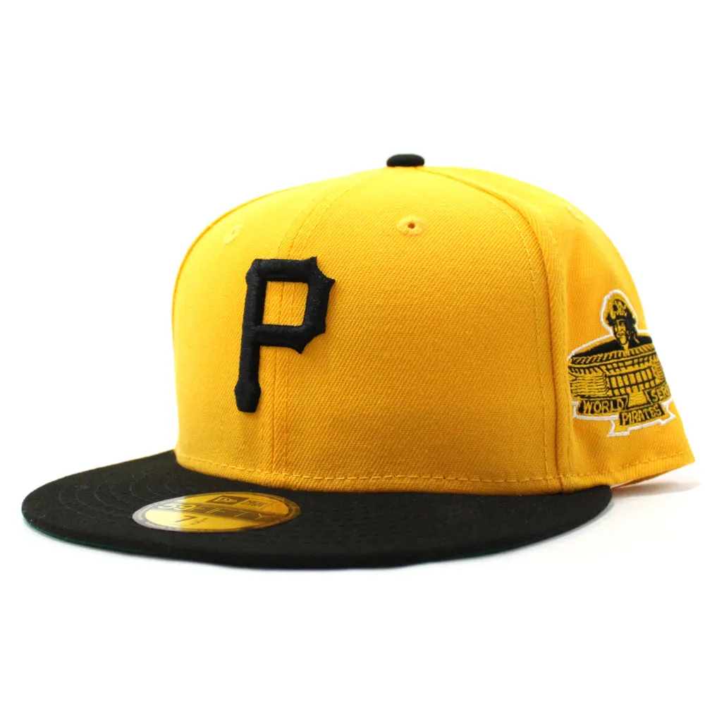 Pittsburgh Pirates 1971 World Series  New Era 59Fifty Fitted Hat (Yellow Black Green Under Brim)