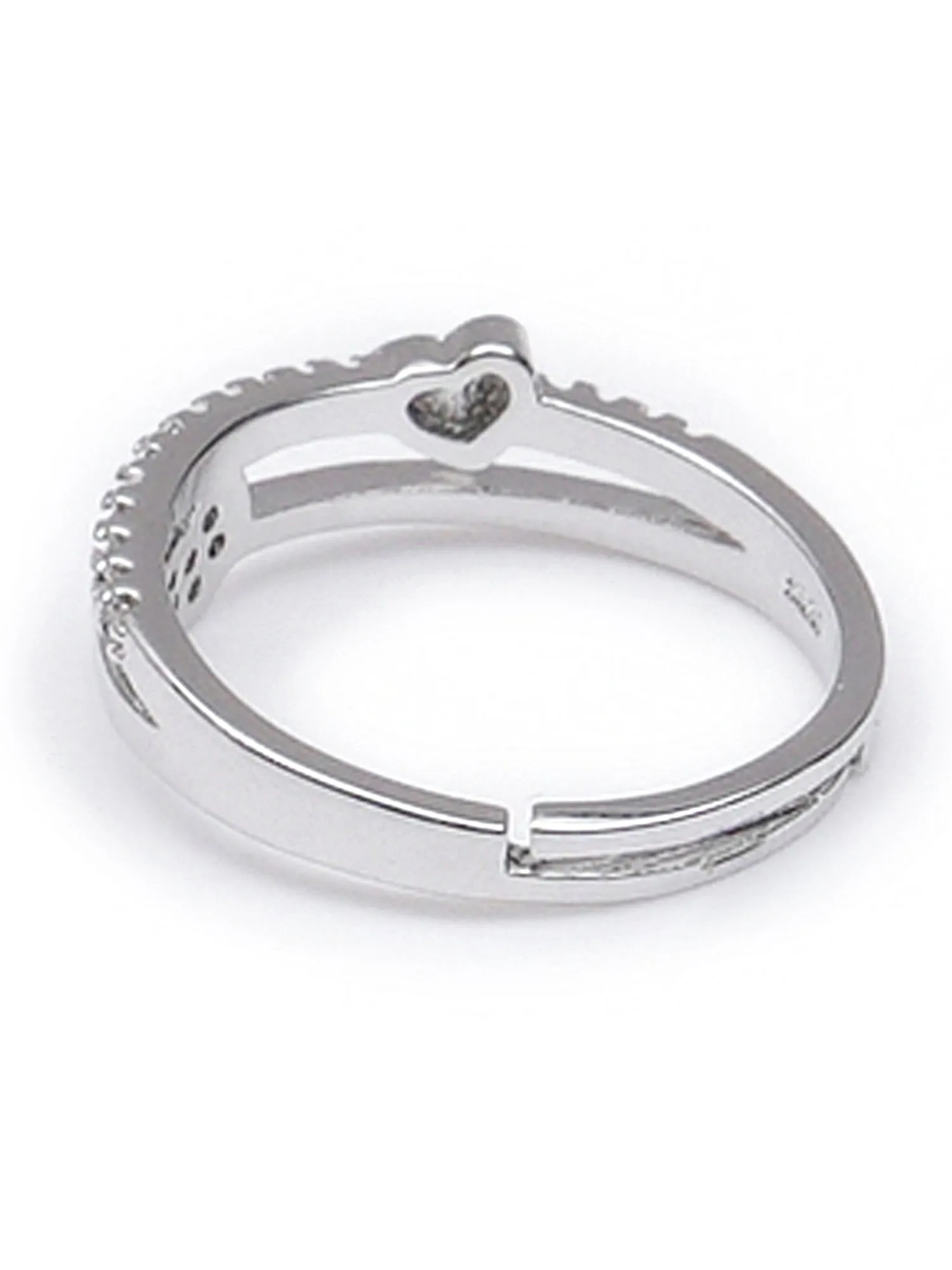 Platinum Plated Elegant Austrian Crystal Adjustable Ring