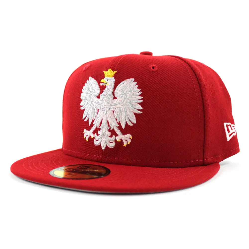 Polish Eagle New Era 59FIFTY Fitted Hat (Red Gray Under Brim)