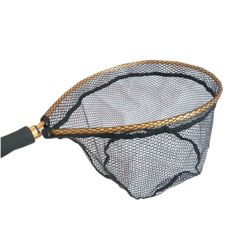 Portable Aluminum Alloy Fishing Net, Non-Slip Pole, Catching Fishes, Landing Net, Convenient, Red
