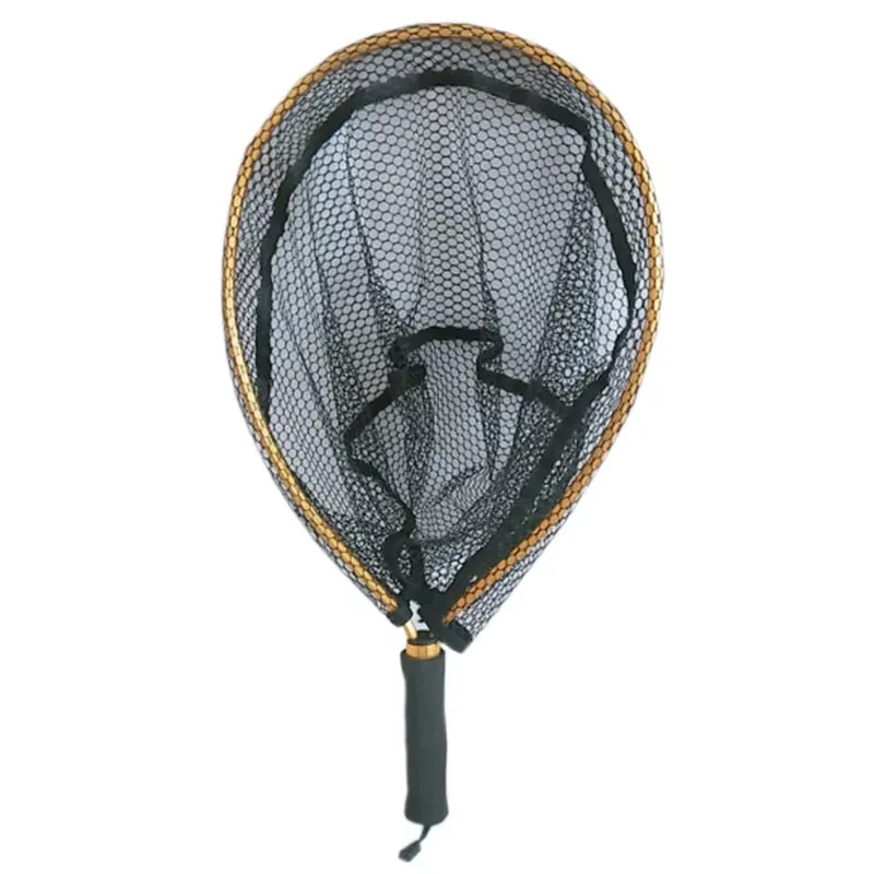 Portable Aluminum Alloy Fishing Net, Non-Slip Pole, Catching Fishes, Landing Net, Convenient, Red