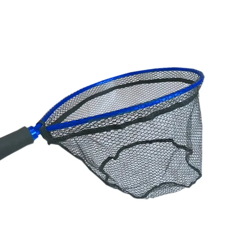 Portable Aluminum Alloy Fishing Net, Non-Slip Pole, Catching Fishes, Landing Net, Convenient, Red