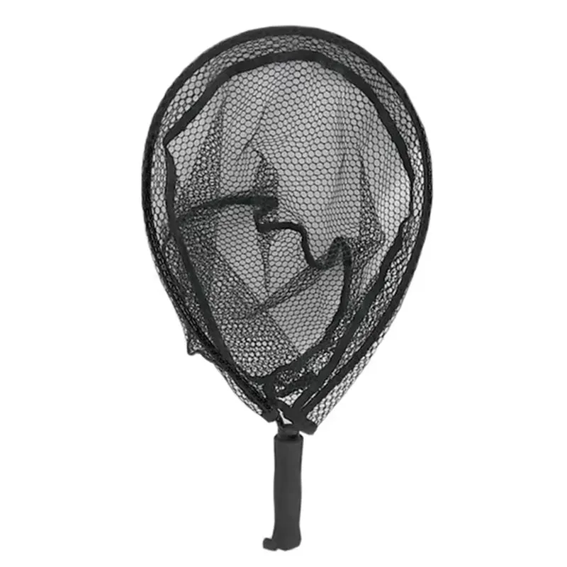 Portable Aluminum Alloy Fishing Net, Non-Slip Pole, Catching Fishes, Landing Net, Convenient, Red