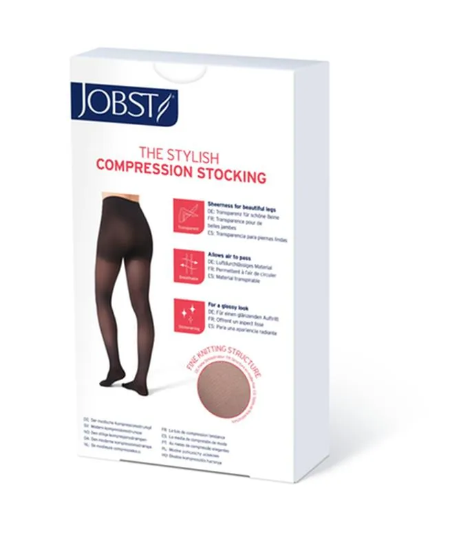 PR/1 JOBST ULTRASHEER WOMEN, THIGH HIGH, 15-20MMHG, LG, BLACK, CLOSED TOE