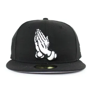 Praying Hands New Era 59Fifty Fitted Hat (Gray Under Brim)