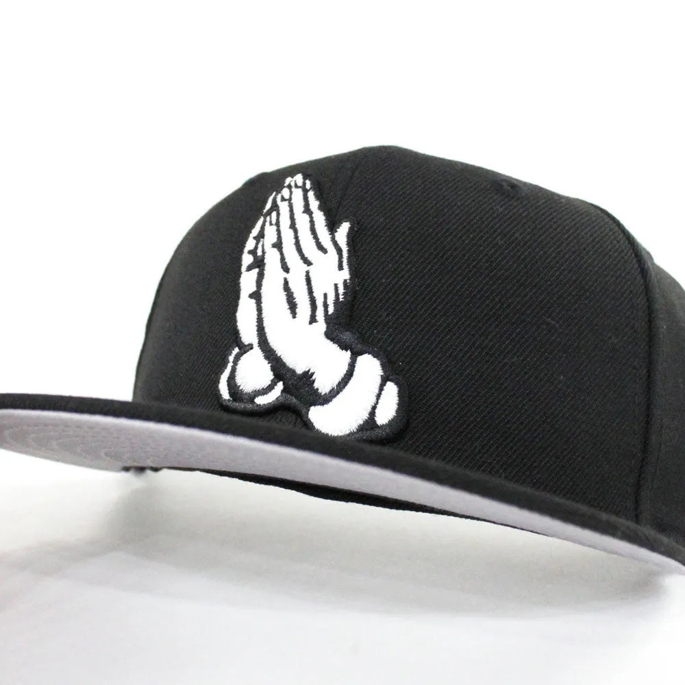 Praying Hands New Era 59Fifty Fitted Hat (Gray Under Brim)