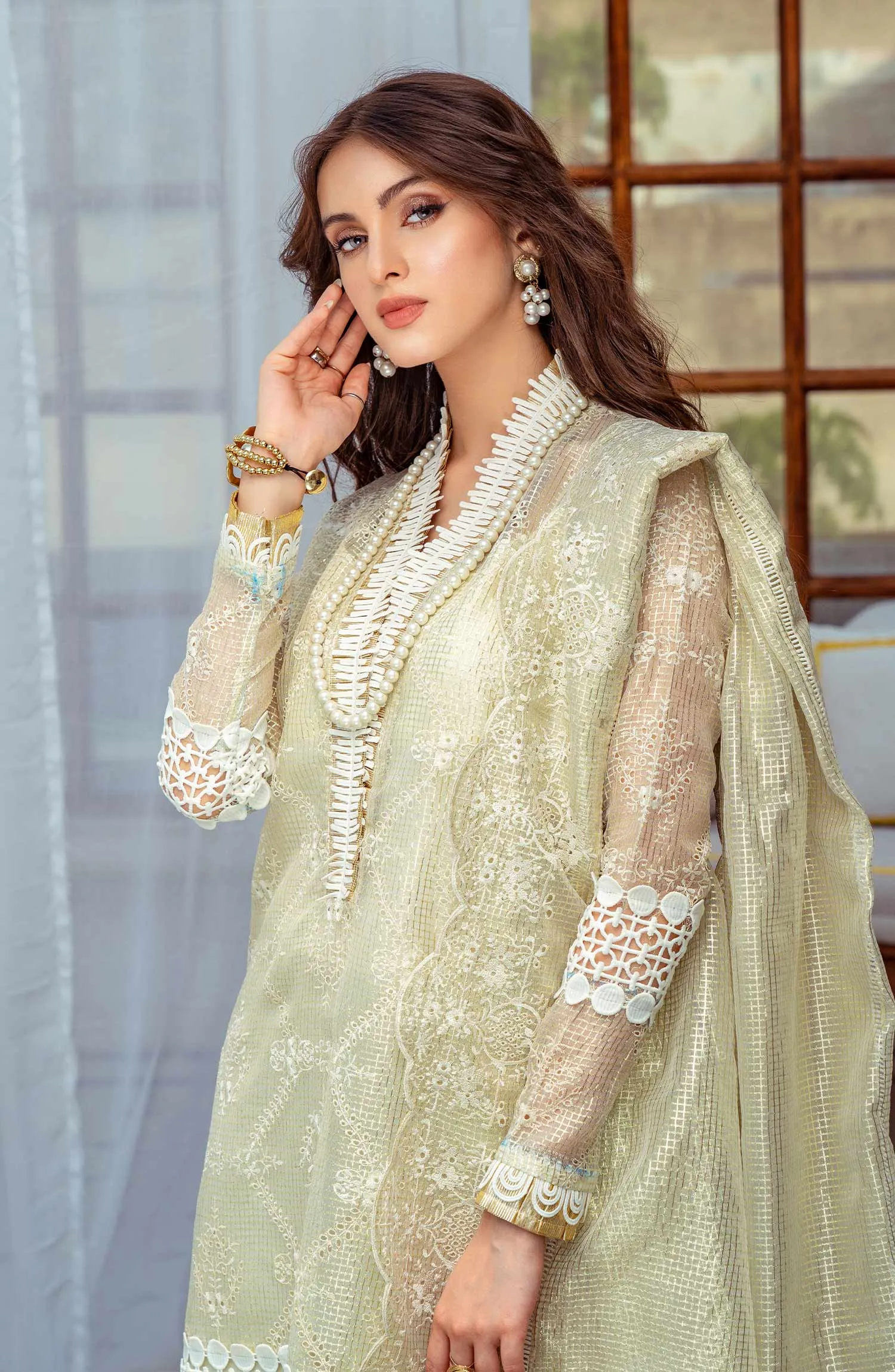 Premium Chikan Kari Pakistani Salwar Kameez Dupatta