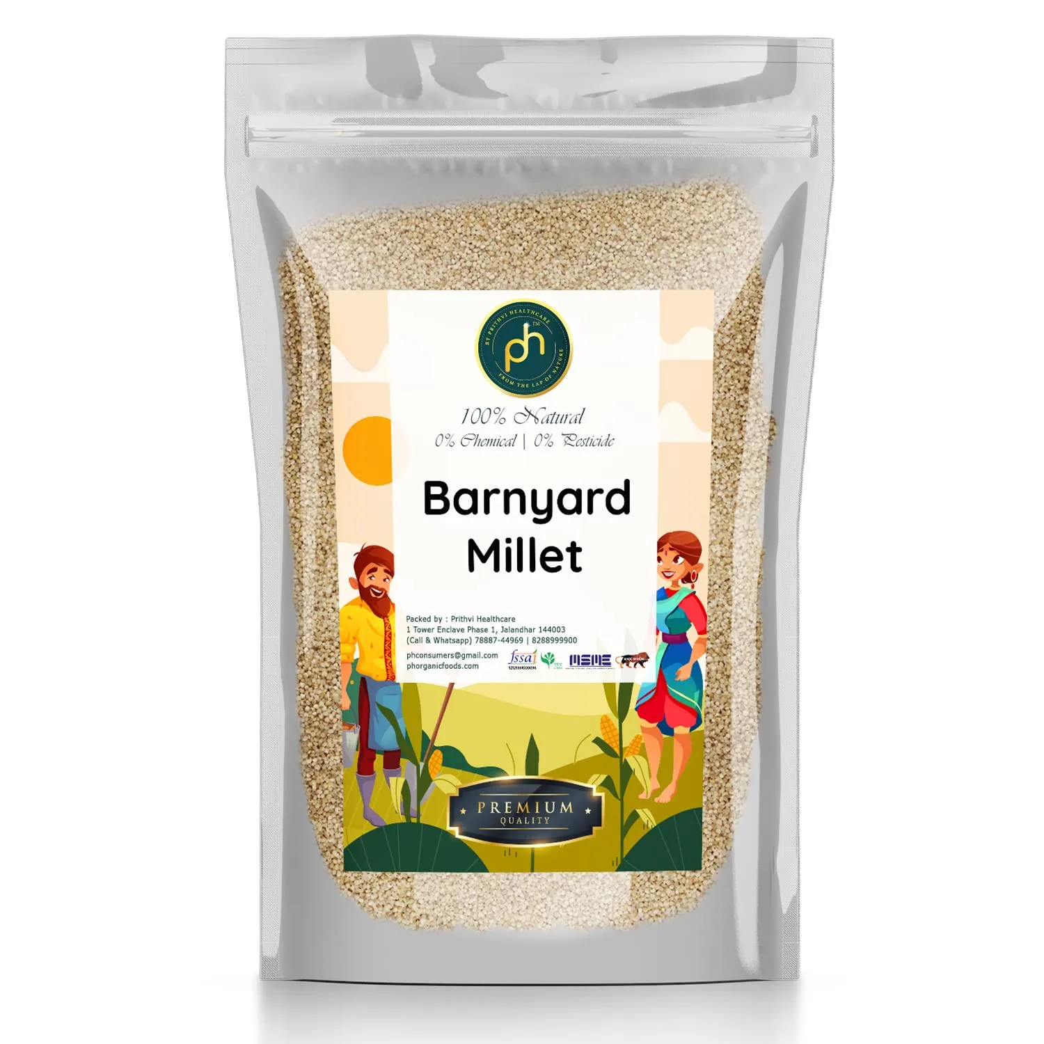 Prithvi Healthcare Organic 5 Millet's Combo 1 KG Each Browntop Foxtail Kodo Barnyard Little Millet Total 5 KG