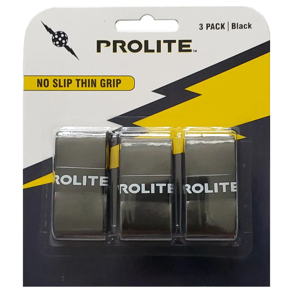 Prolite No Slip Thin Grip (Black) 3 Pack