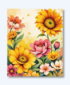 Psychedelic Floral Harmony Wall Art Poster