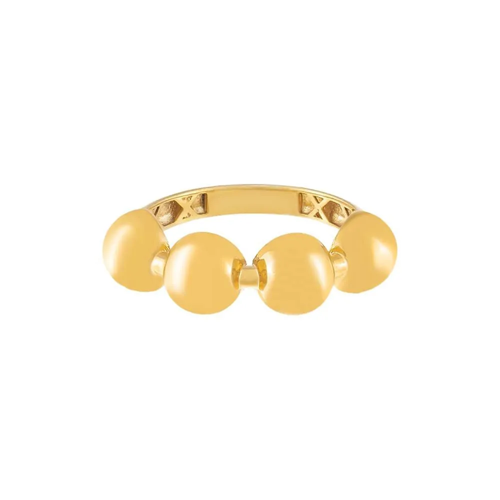 Puffed Beaded Ball Ring