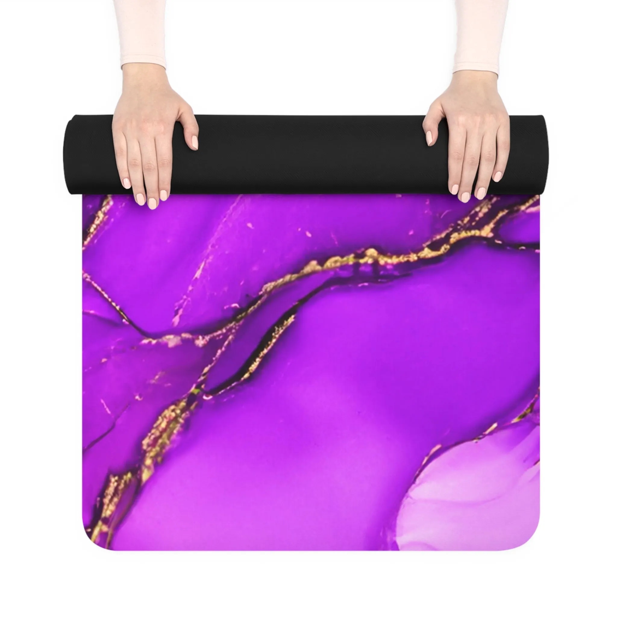 Purple Rubber Yoga Mat