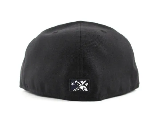 Quad Cities River Bandits New Era 59FIFTY Custom Fitted Hats (BLACK LIGHT NAVY GRAY UNDERBRIM)