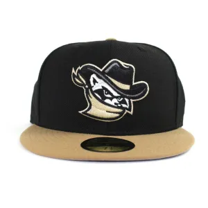 Quad Cities River Bandits New Era 59Fifty Fitted Hat (Air Jordan 1 Wheat Toe Gray Under Brim)
