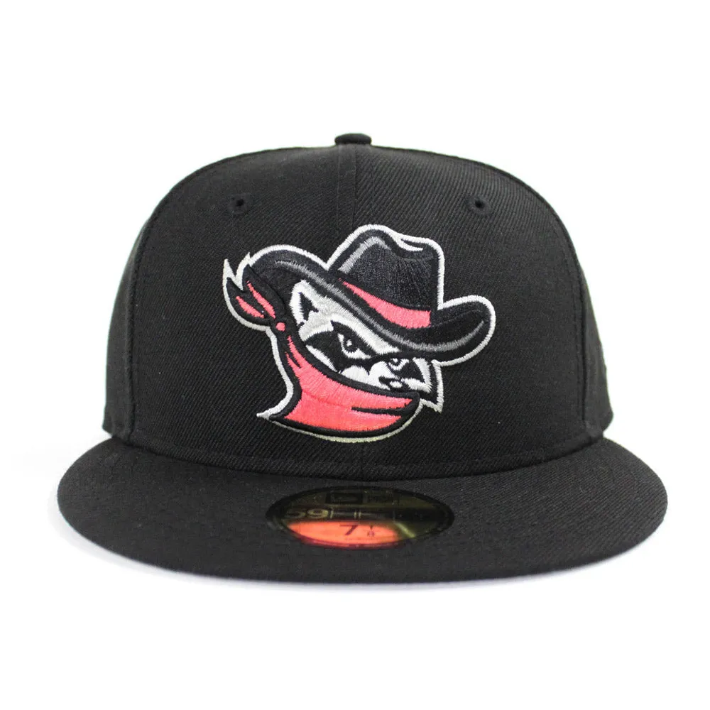 Quad Cities River Bandits New Era 59Fifty Fitted Hat (Air Jordan Retro 4 Hot Punch Black Lava Red Gray Under Brim)