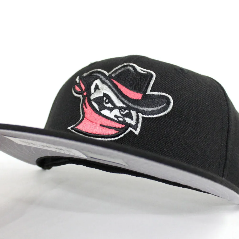 Quad Cities River Bandits New Era 59Fifty Fitted Hat (Air Jordan Retro 4 Hot Punch Black Lava Red Gray Under Brim)